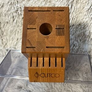 Cutco Wooden Knife Storage Block 12 Blade 13 Slot Solid Honey‎ Oak Made USA
